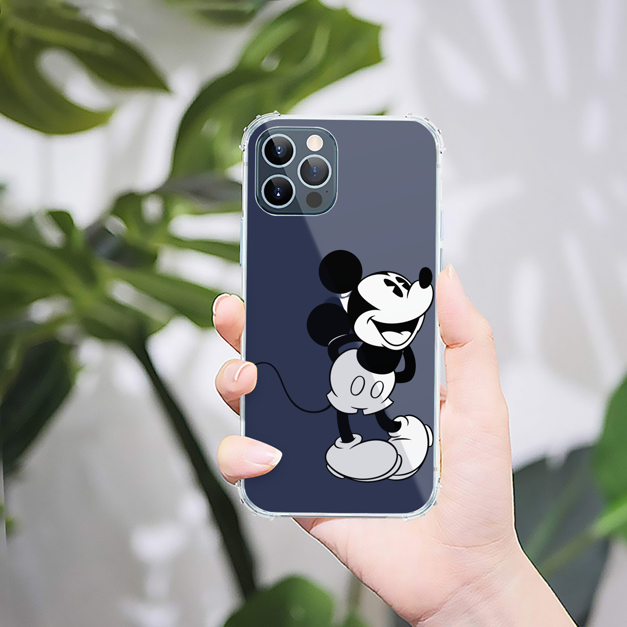 （画像用） ミッキーマウス Mickey Mouse 【iPhone 12シリーズ対応】透明スマホケース（クリアソフトケース）